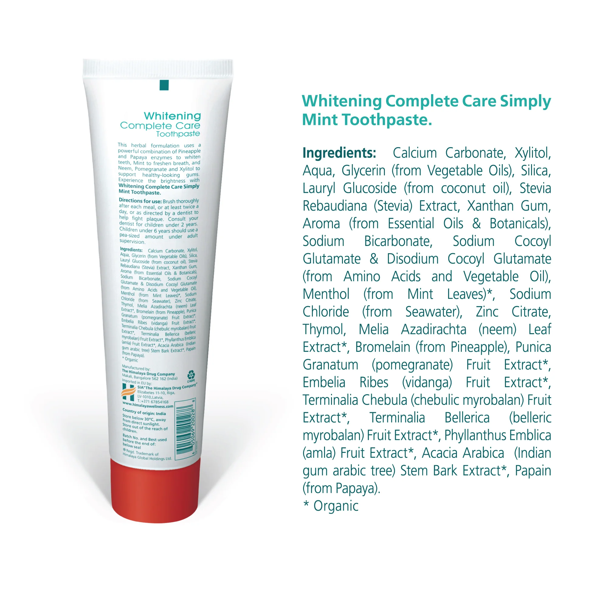 Himalaya BOTANIQUE Whitening Complete Care Toothpaste - Simply Mint - 150g - Image 7