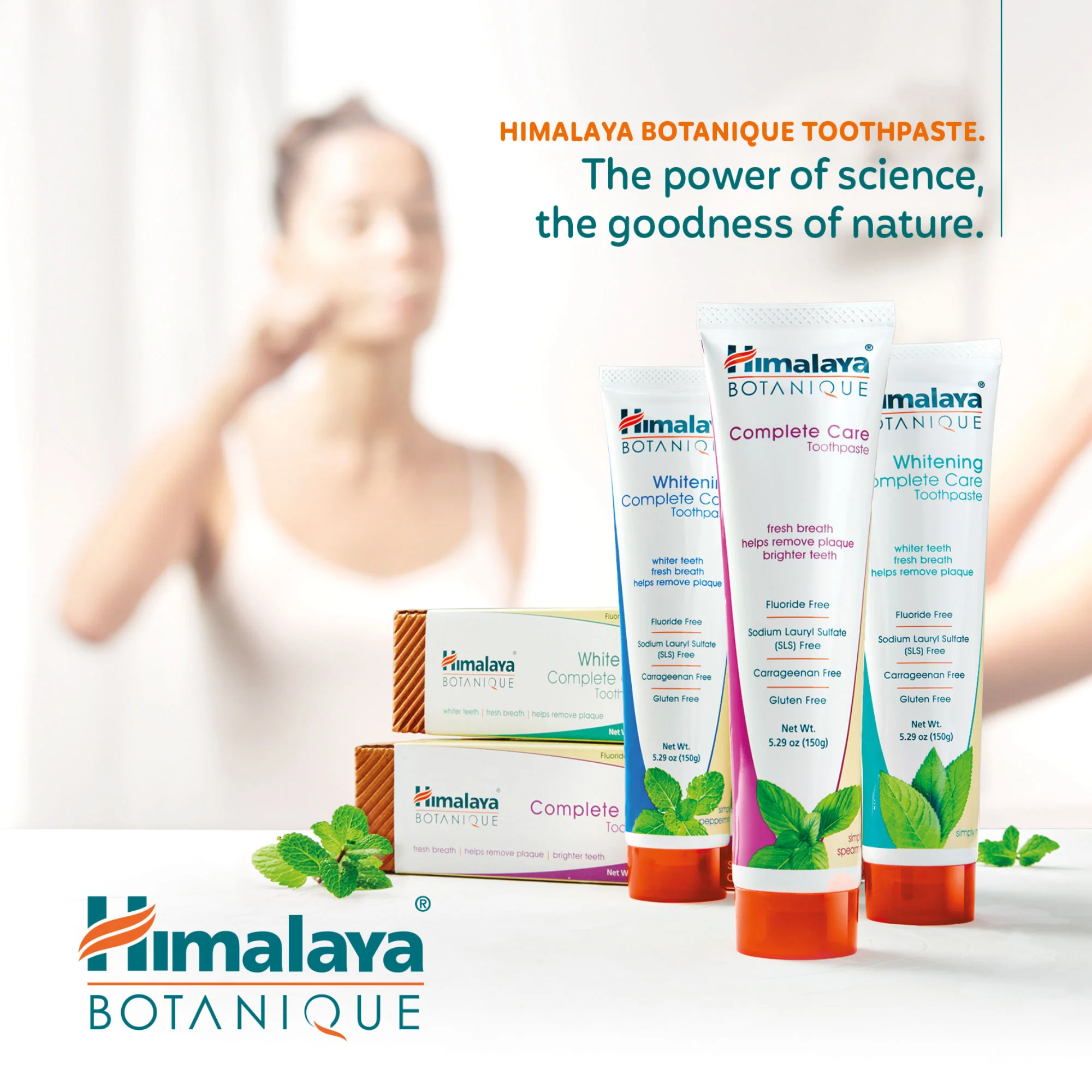 Himalaya BOTANIQUE Whitening Complete Care Toothpaste - Simply Mint - 150g - Image 8
