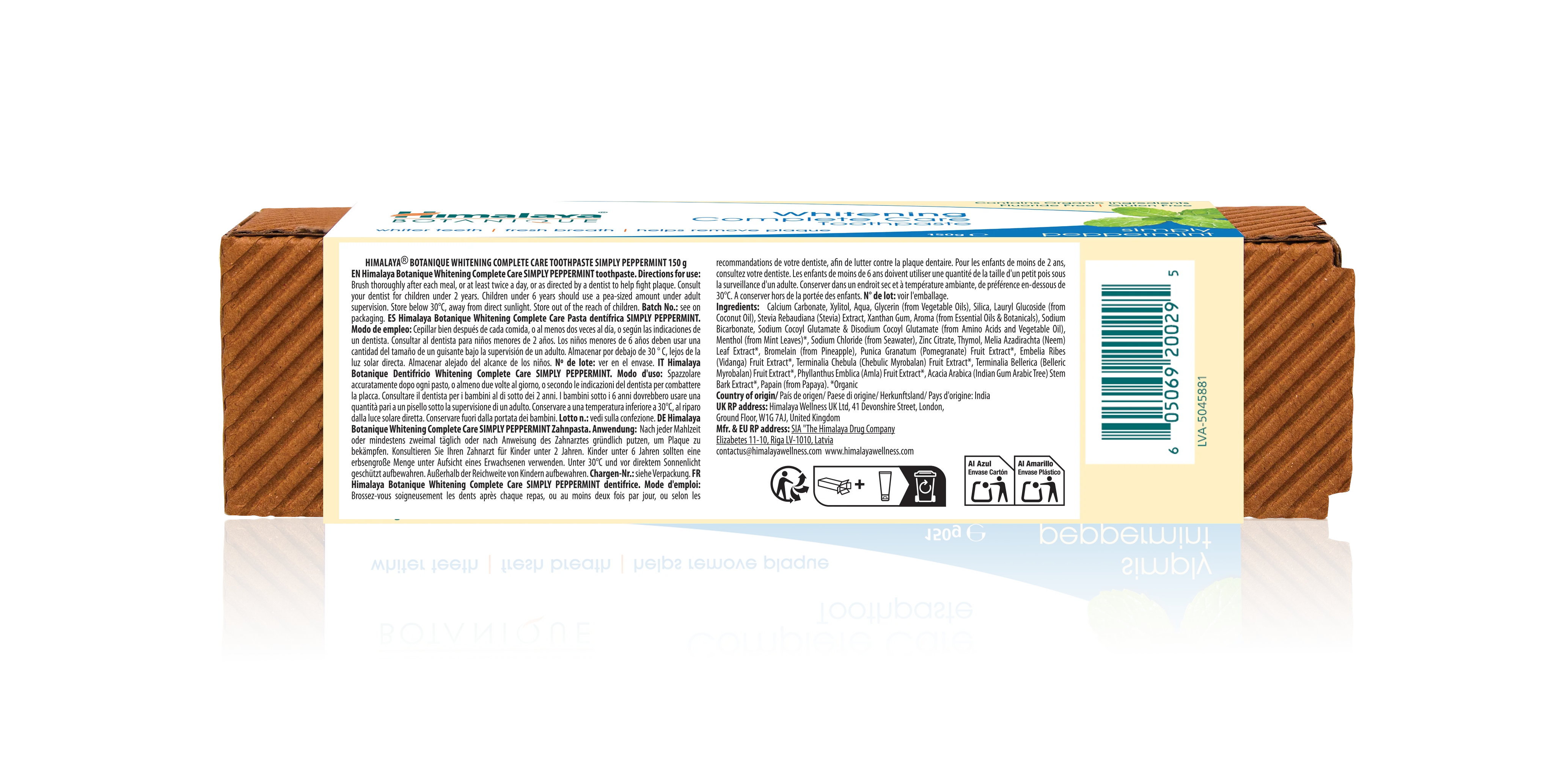 Himalaya BOTANIQUE Whitening Complete Care Toothpaste - Simply Peppermint - 150g - Image 7