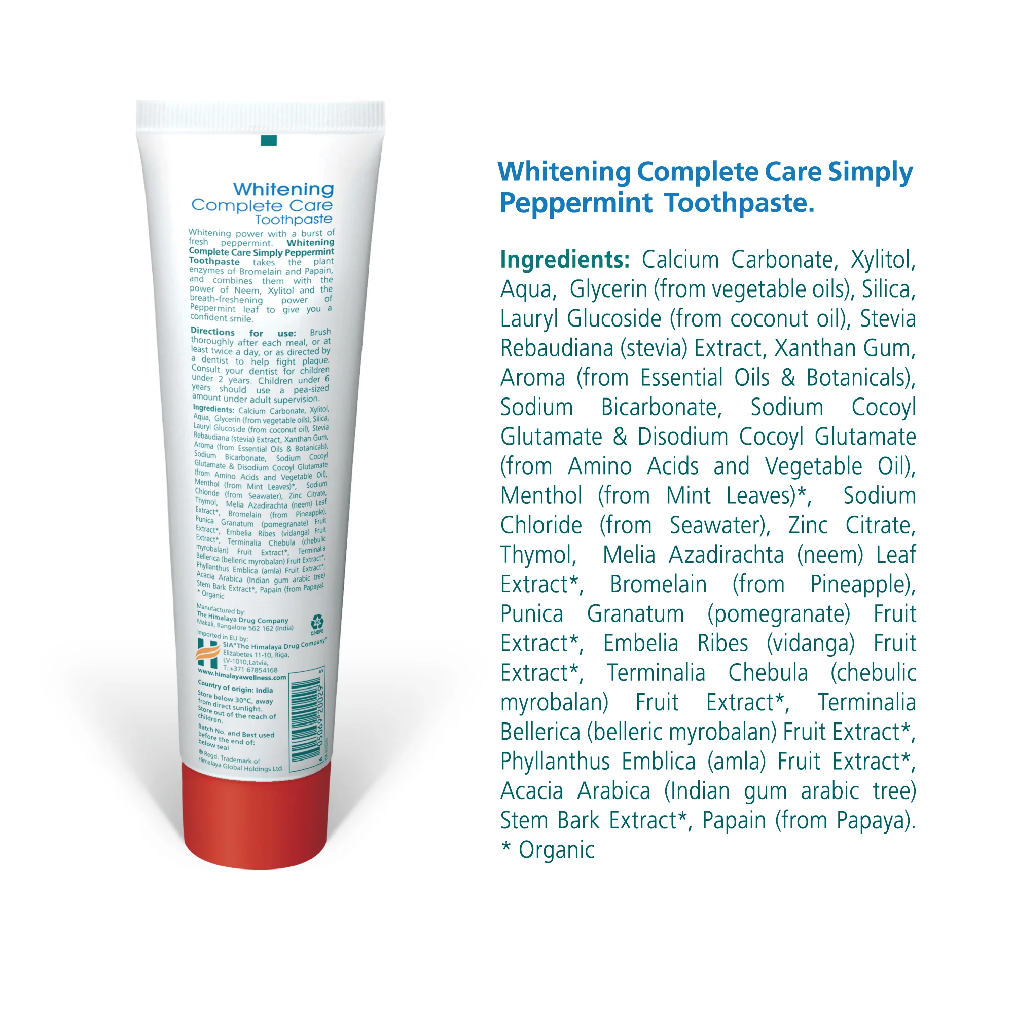 Himalaya BOTANIQUE Whitening Complete Care Toothpaste - Simply Peppermint - 150g - Image 8