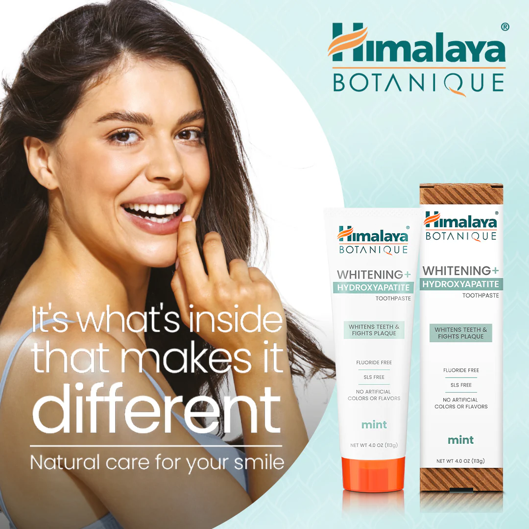 Himalaya Botanique Whitening + Hydroxyapatite Toothpaste - Mint 113g - Image 2