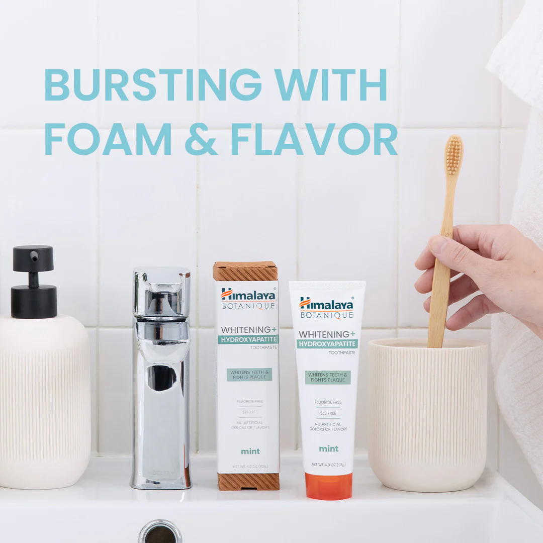Himalaya Botanique Whitening + Hydroxyapatite Toothpaste - Mint 113g - Image 3
