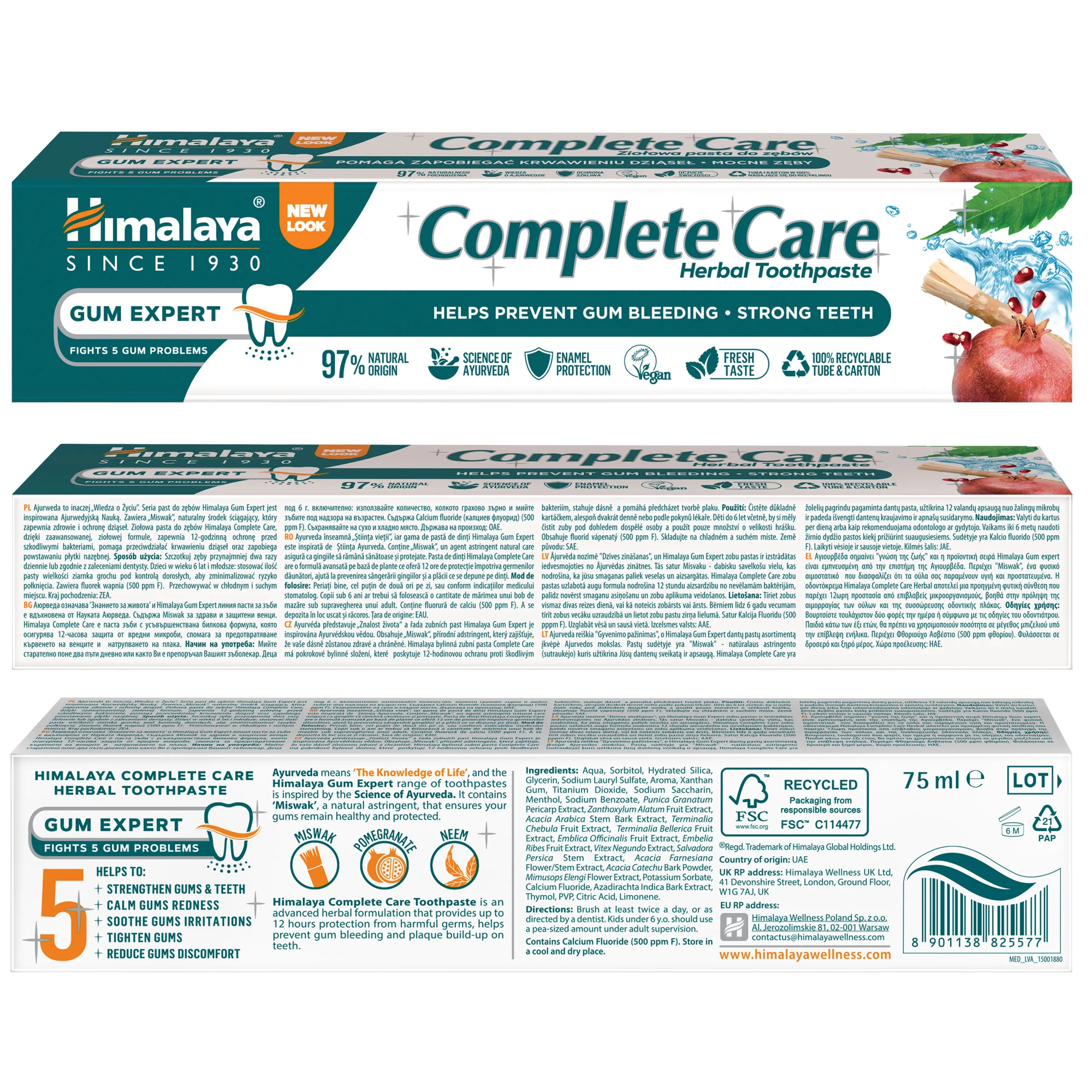 Himalaya Gum Expert Herbal Toothpaste - Complete Care - 75 ml - Image 4