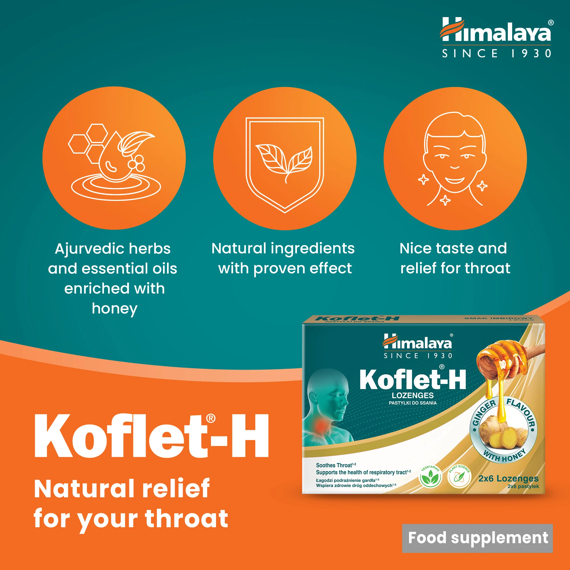 Himalaya Koflet-H Ginger - Lozenges 2x6s - Image 3