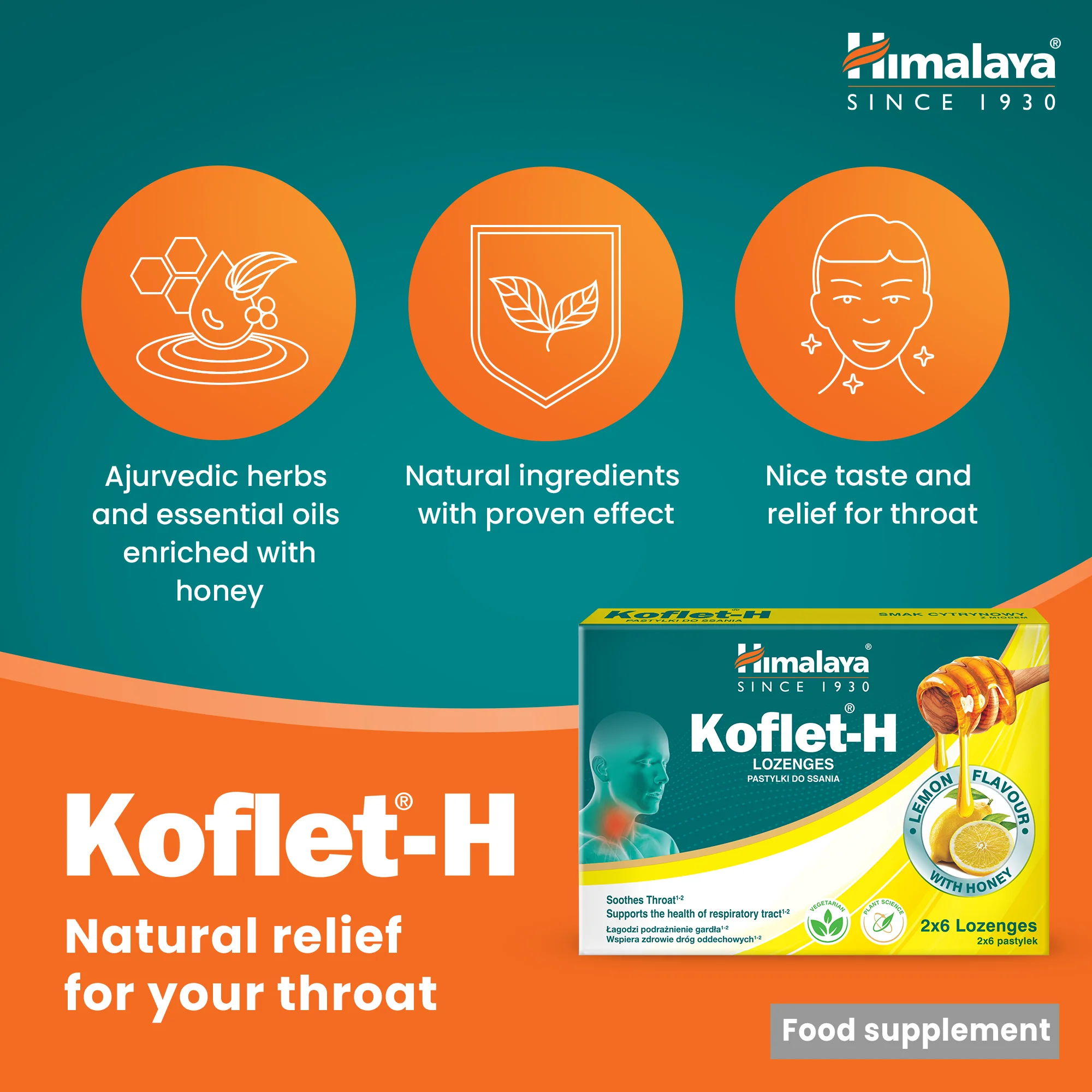 Himalaya Koflet-H Lemon - Lozenges 2x6s - Image 3
