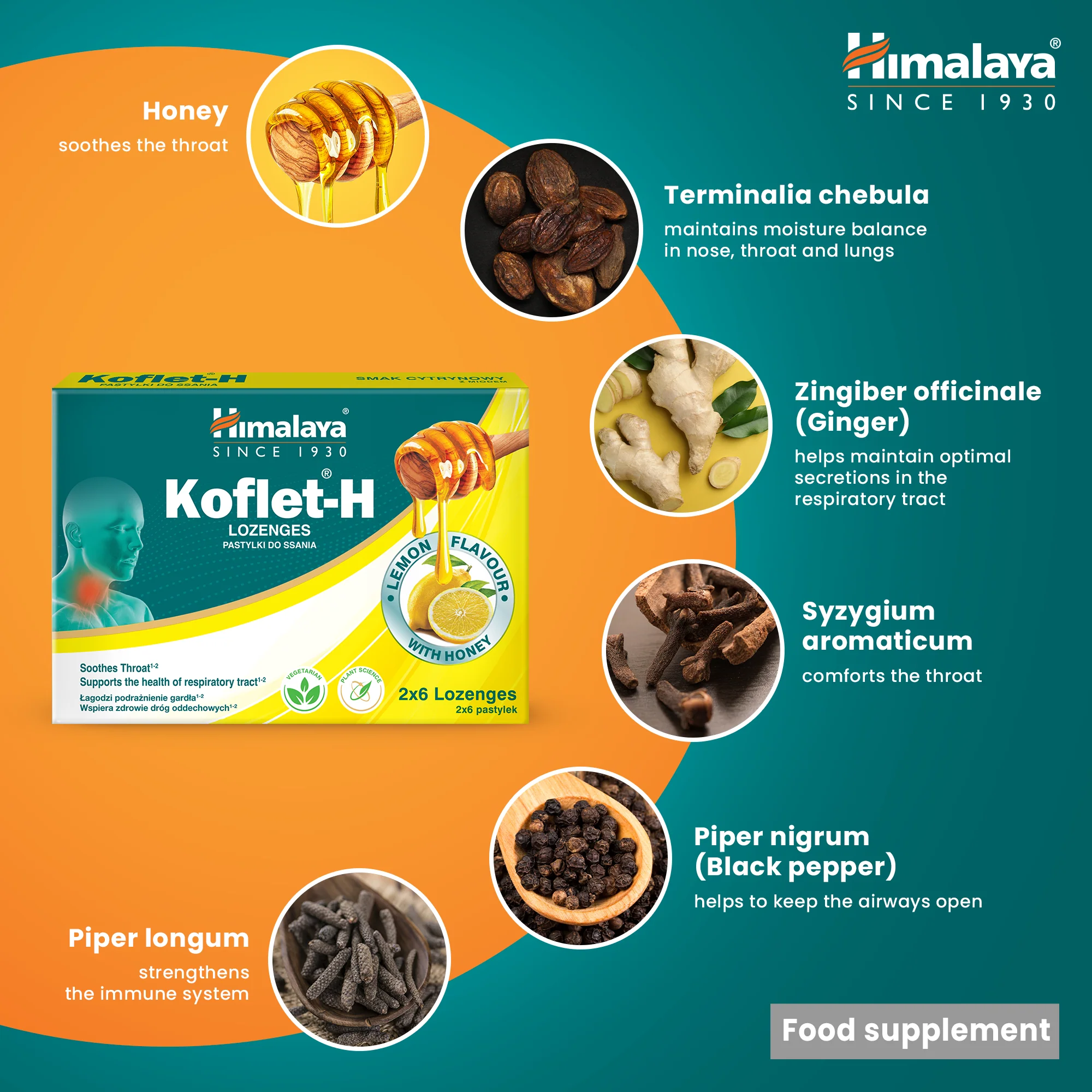 Himalaya Koflet-H Lemon - Lozenges 2x6s - Image 5