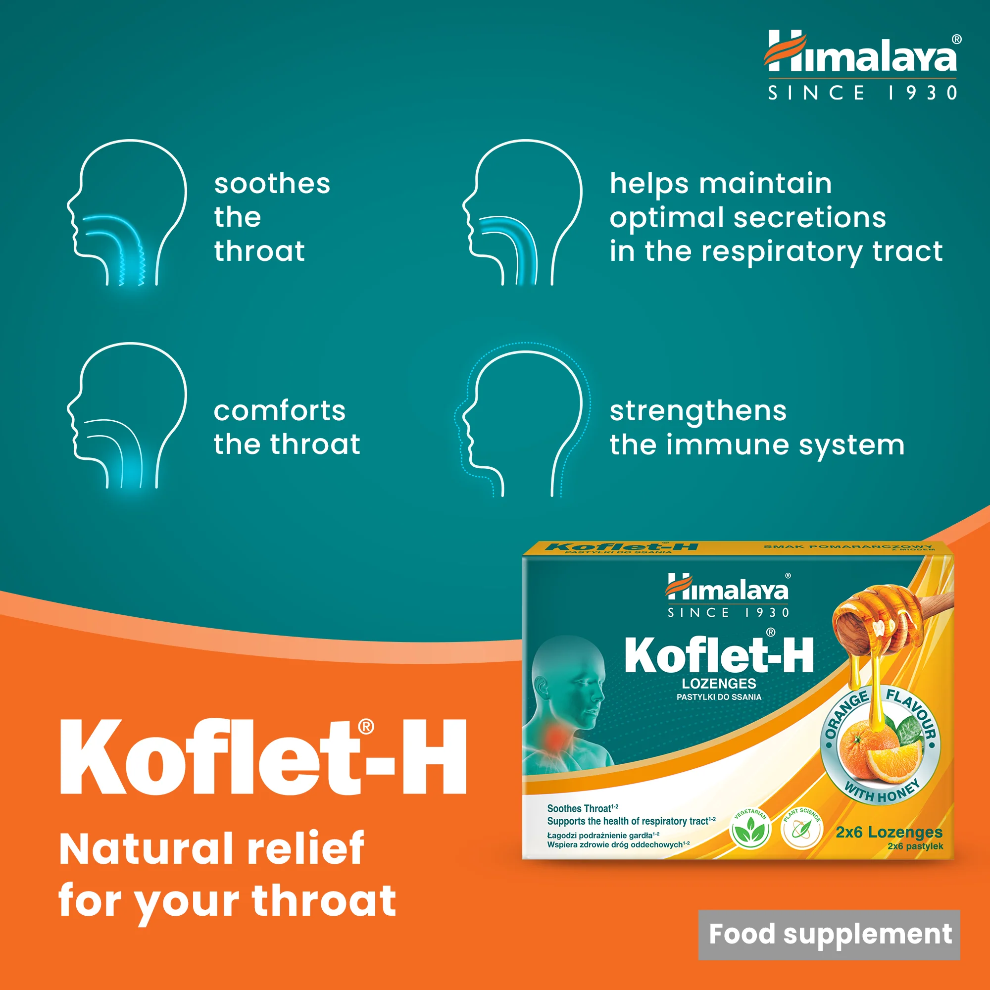 Himalaya Koflet-H Orange - Lozenges 2x6s - Image 4