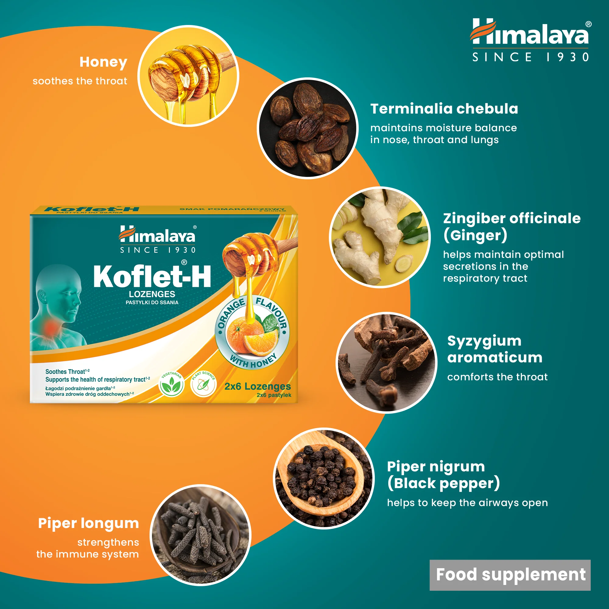 Himalaya Koflet-H Orange - Lozenges 2x6s - Image 5