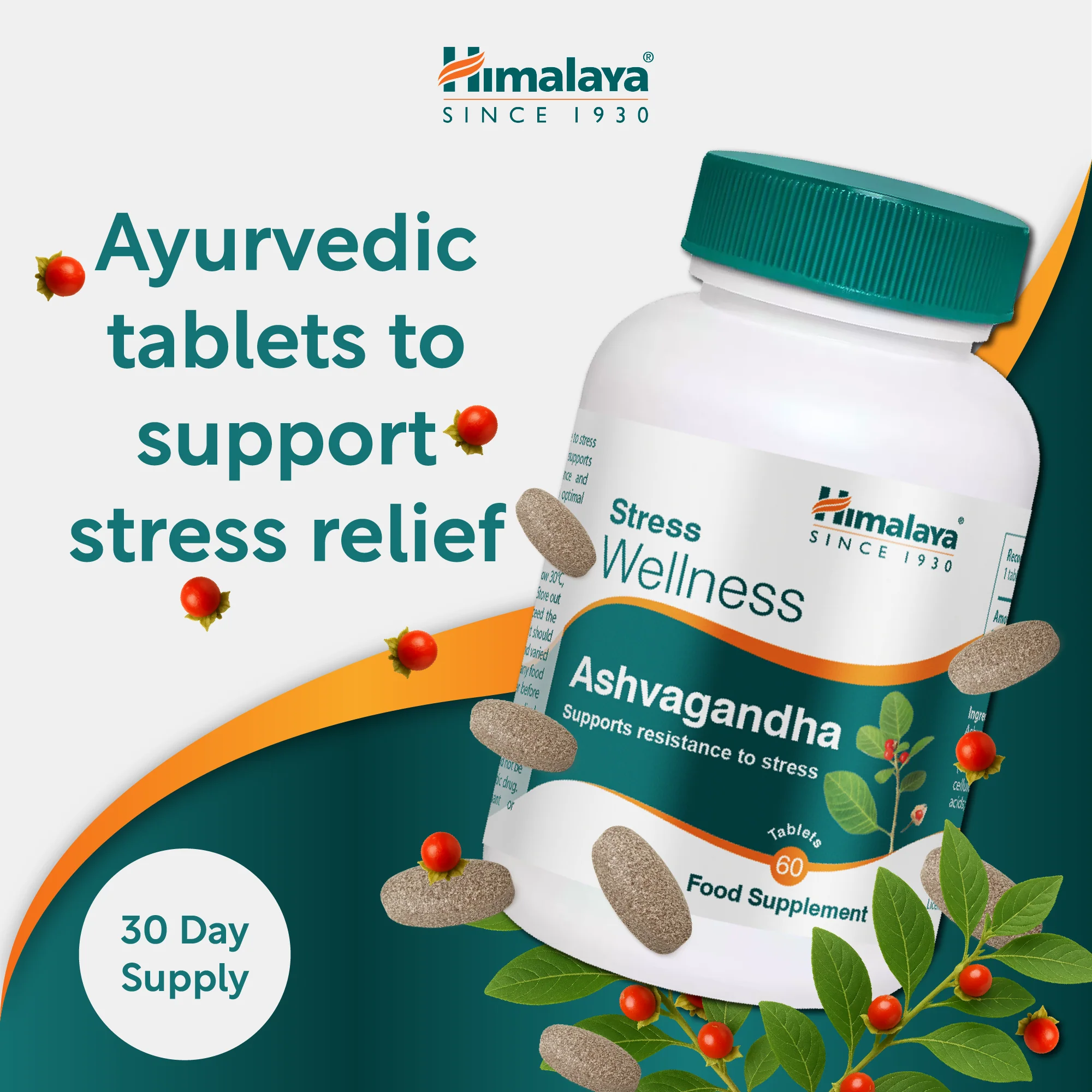 Himalaya Stress Wellness Ashvagandha - 60 Tablets - Image 2