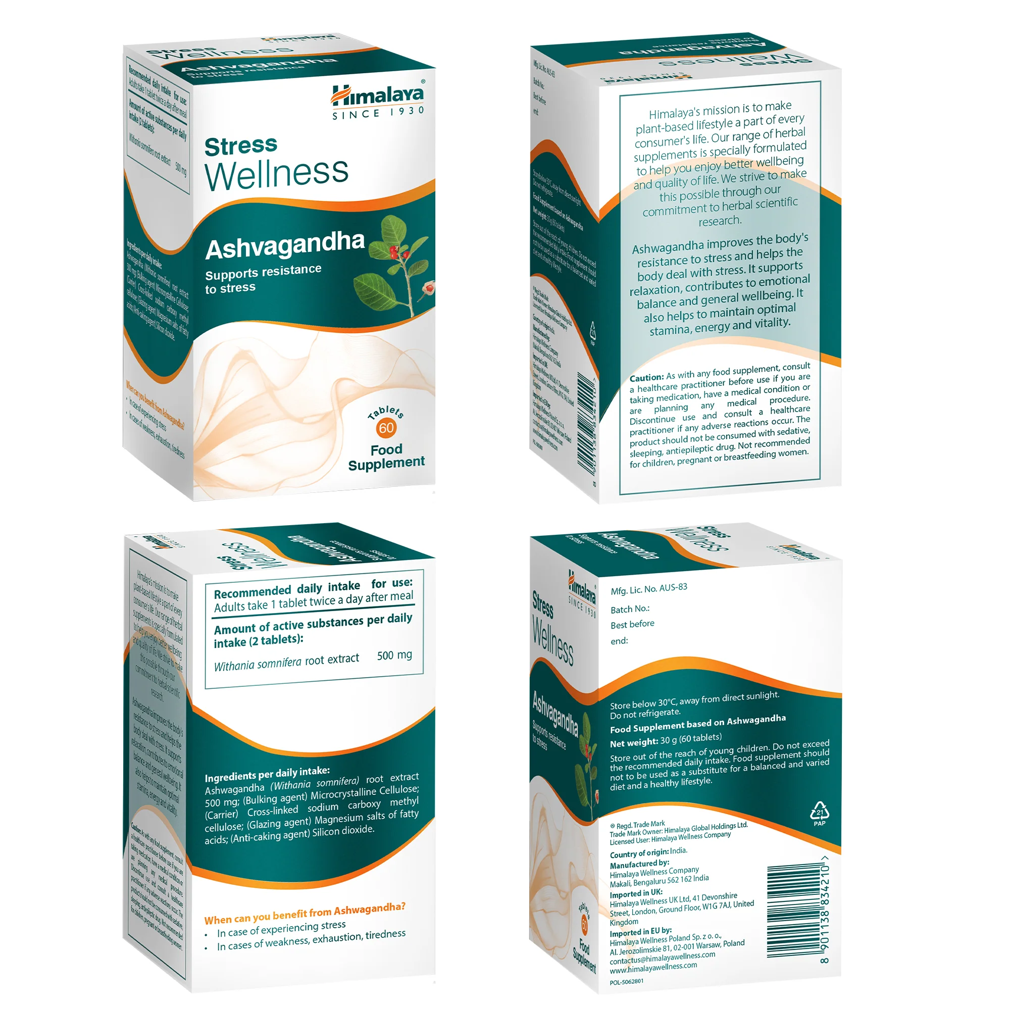 Himalaya Stress Wellness Ashvagandha - 60 Tablets - Image 7